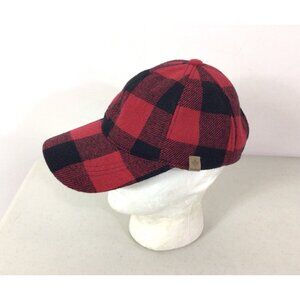 Buffalo Plaid Wool Cap Hat Mens One Size
